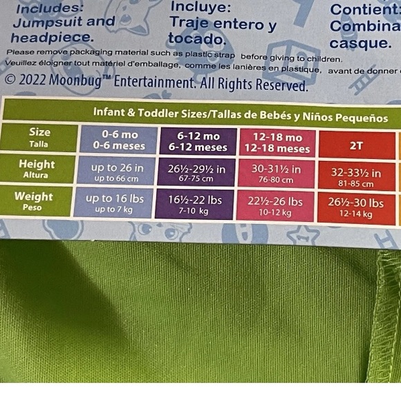 CocoMelon Melon Toddler Dress up Costume New in Package Size 2T by Disguise - Picture 3 of 3